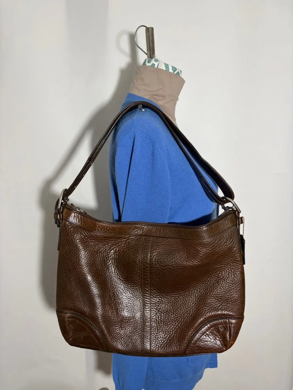 Coach Felicia F12323 Pebbled Brown Leather Bag 2008 - Picture 4 of 12